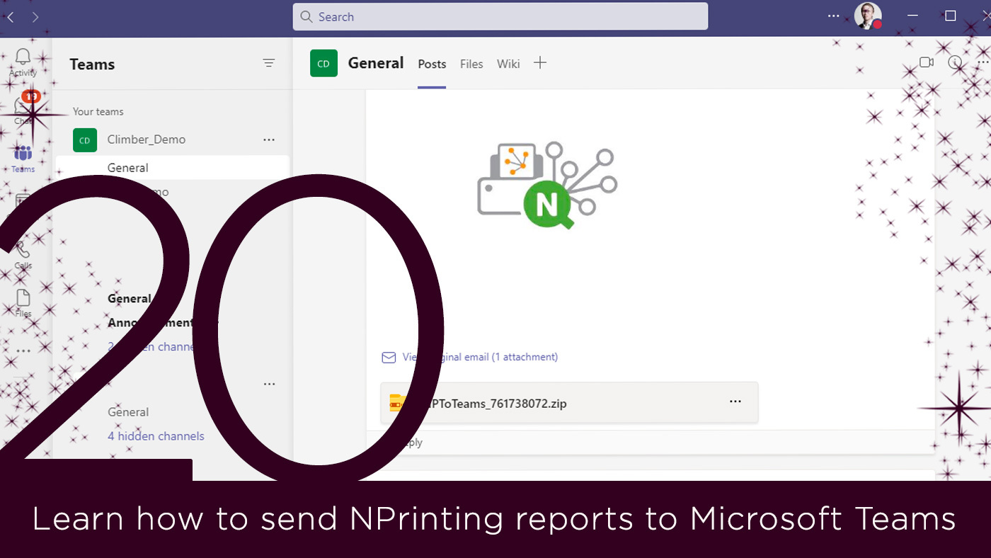 Send NPrinting reports to Microsoft Teams