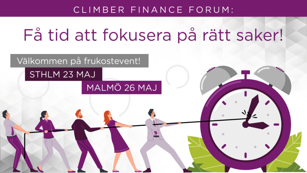 Climber Finance Forum: Få tid att fokusera på rätt saker!