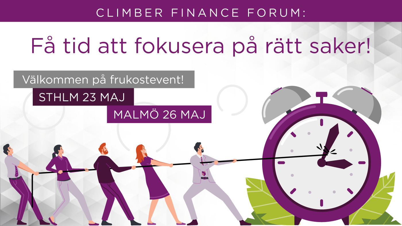 Climber Finance Forum: Få tid att fokusera på rätt saker