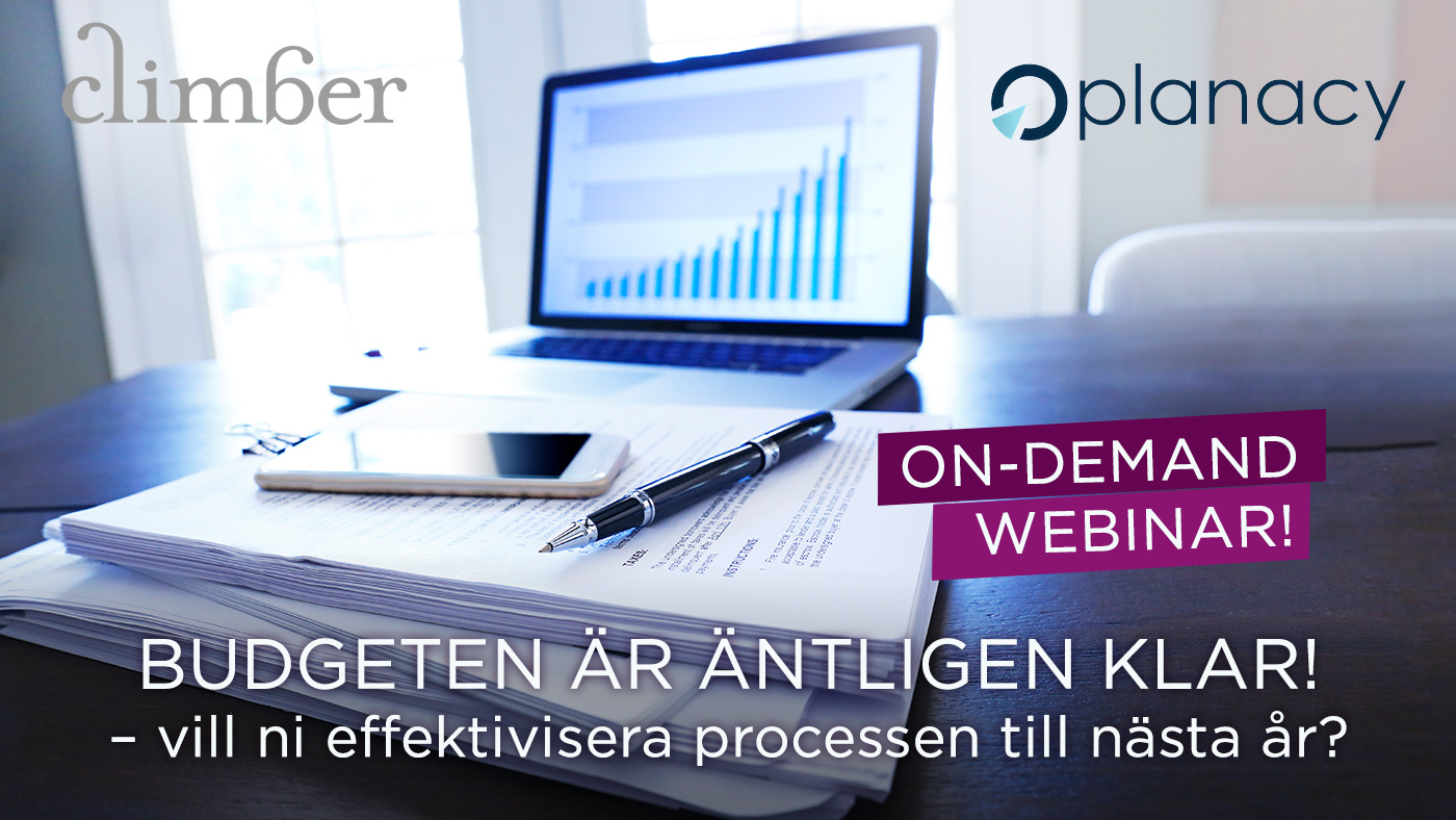 Webinar: Budgeten är äntligen klar – vill ni effektivisera processen till nästa år?