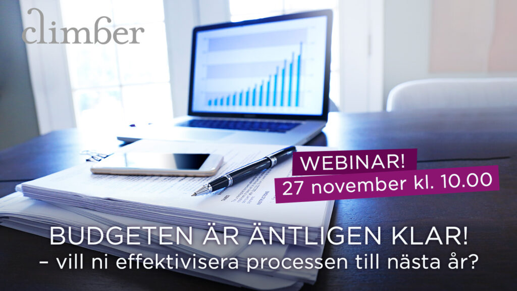 Webinar: Budgeten är äntligen klar – vill ni effektivisera processen till nästa år?