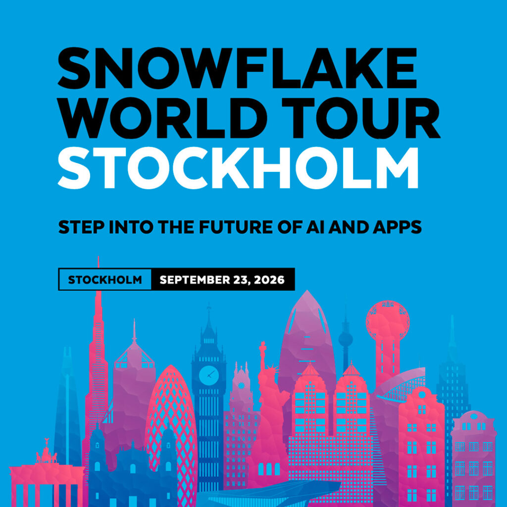 Snowflake World Tour Stockholm 2026