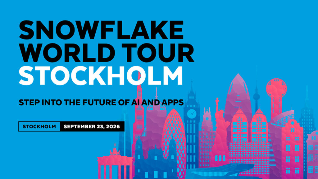 Snowflake World Tour Stockholm 2026